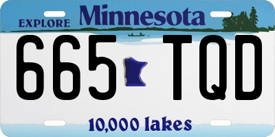 MN license plate 665TQD