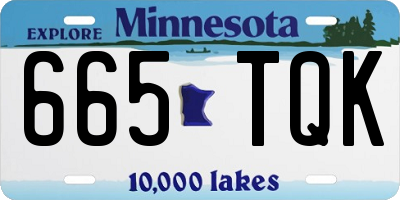MN license plate 665TQK