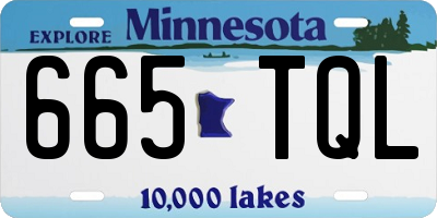 MN license plate 665TQL