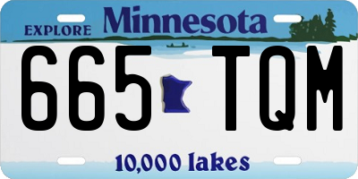 MN license plate 665TQM