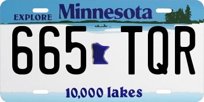 MN license plate 665TQR