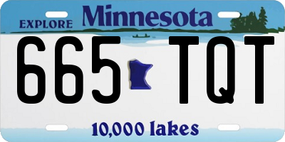 MN license plate 665TQT