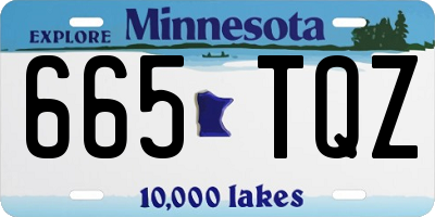 MN license plate 665TQZ