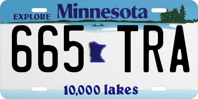 MN license plate 665TRA