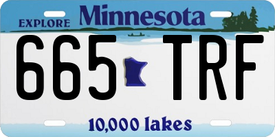 MN license plate 665TRF