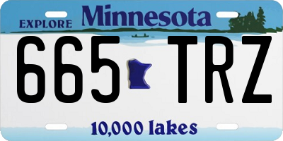 MN license plate 665TRZ