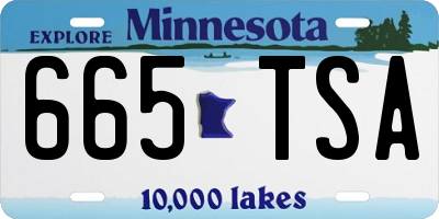 MN license plate 665TSA