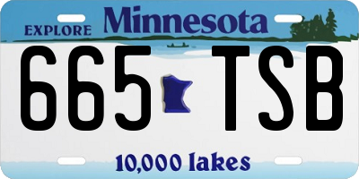 MN license plate 665TSB