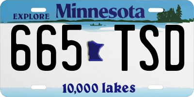 MN license plate 665TSD