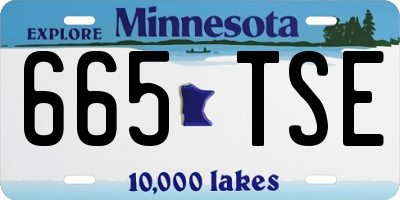 MN license plate 665TSE