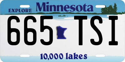 MN license plate 665TSI