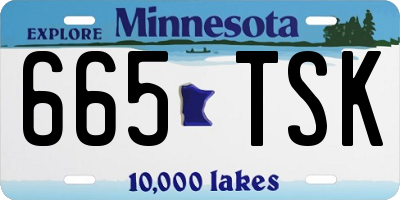 MN license plate 665TSK