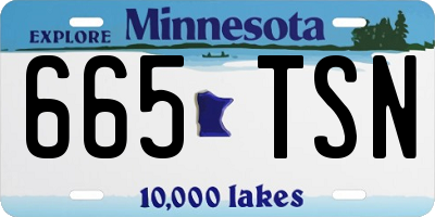 MN license plate 665TSN