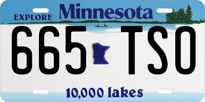 MN license plate 665TSO