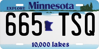 MN license plate 665TSQ