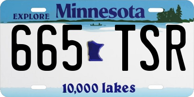 MN license plate 665TSR