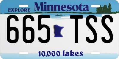 MN license plate 665TSS