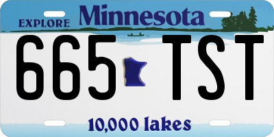 MN license plate 665TST