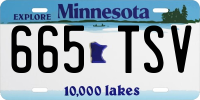 MN license plate 665TSV