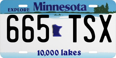 MN license plate 665TSX
