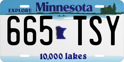 MN license plate 665TSY