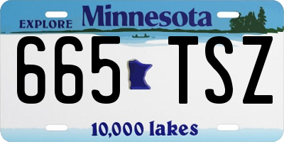 MN license plate 665TSZ