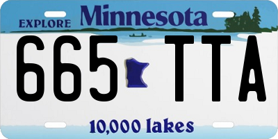 MN license plate 665TTA