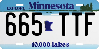 MN license plate 665TTF