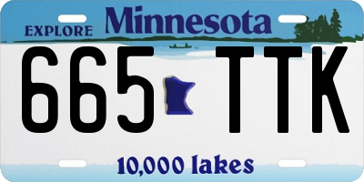 MN license plate 665TTK