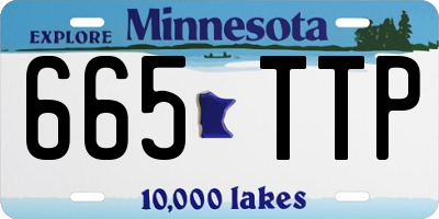 MN license plate 665TTP