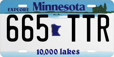MN license plate 665TTR