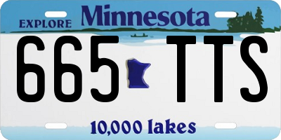 MN license plate 665TTS