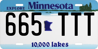 MN license plate 665TTT