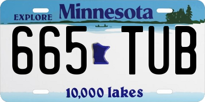 MN license plate 665TUB