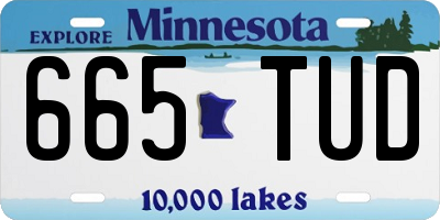 MN license plate 665TUD