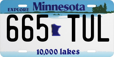 MN license plate 665TUL