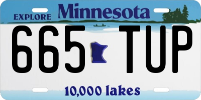 MN license plate 665TUP