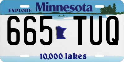 MN license plate 665TUQ