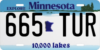 MN license plate 665TUR