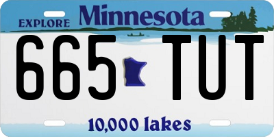 MN license plate 665TUT