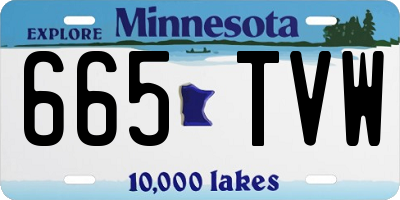 MN license plate 665TVW