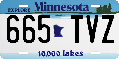 MN license plate 665TVZ