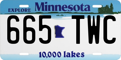 MN license plate 665TWC