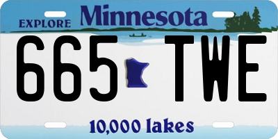 MN license plate 665TWE
