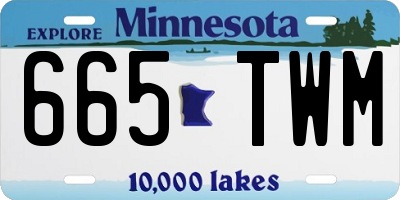 MN license plate 665TWM