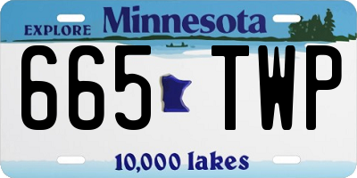 MN license plate 665TWP