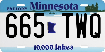 MN license plate 665TWQ