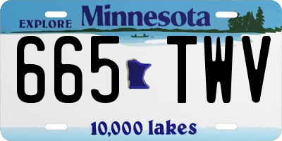 MN license plate 665TWV