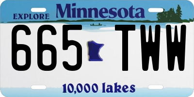 MN license plate 665TWW