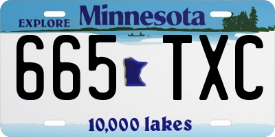 MN license plate 665TXC